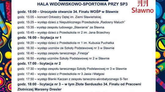 Sławno: 34. Finał WOŚP - muzyka, licytacje i bieg pochodni — pomagamy dzieciom z chorobami przewodu pokarmowego