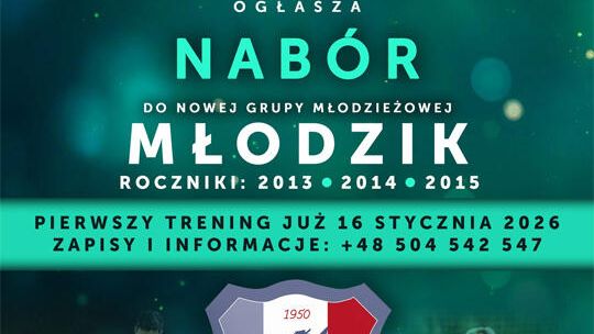 Darłovia Darłowo ogłosiła nabór do NOWEJ grupy młodzieżowej MŁODZIK