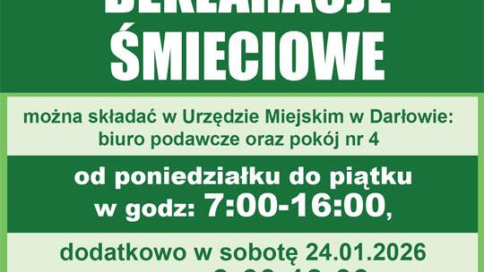 Darłowo: Złóż deklarację śmieciową!