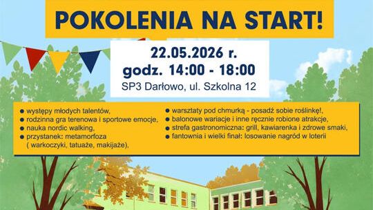 Już dziś rodzinny festyn „Pokolenia na start!” w Darłowie.