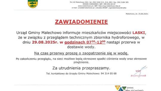 Kolejna przerwa w dostawie wody