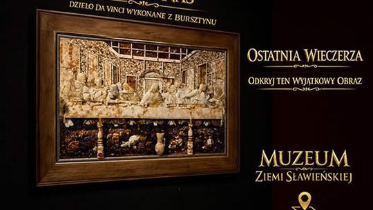 Naćmierz: „Ostatnia Wieczerza” z bursztynu w Muzeum Ziemi Sławieńskiej.