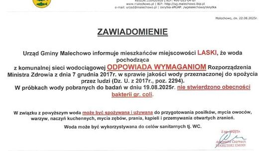 Powrót zdatnej do picia wody