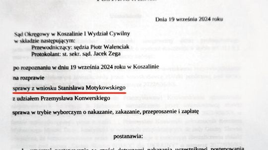 Sąd oddalił wniosek Motykowskiego – sołtysa Noskowa