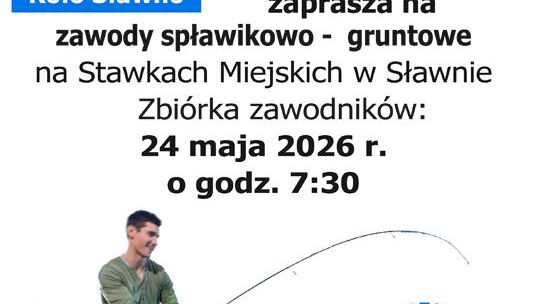 Sławno: Koło PZW Sławno zaprasza członków na zawody Sławno: Koło PZW Sławno zaprasza członków na zawody
