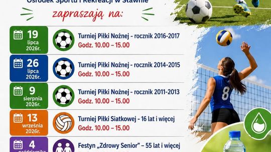 Sławno rusza z cyklem bezpłatnych wydarzeń sportowo-rekreacyjnych w ramach programu „Aktywny Orlik”
