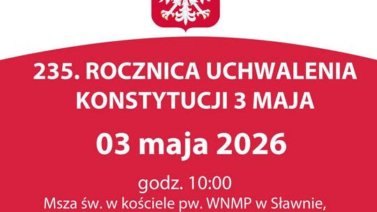 Sławno uczci 235. rocznicę Konstytucji 3 maja. Msza, uroczystości i złożenie kwiatów na Cmentarzu Komunalnym