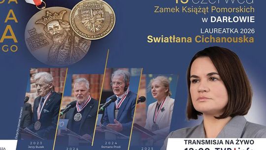 Darłowo: Swiatłana Cichanouska laureatką Międzynarodowej Nagrody Króla Eryka Pomorskiego 2026.