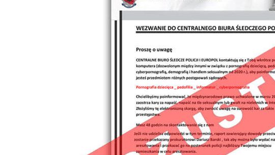 Uwaga: Przestępcy  podszywają się pod policjantów CBŚP