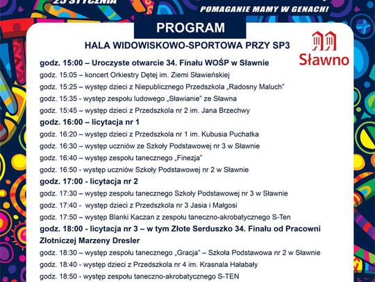 Sławno: 34. Finał WOŚP - muzyka, licytacje i bieg pochodni — pomagamy dzieciom z chorobami przewodu pokarmowego Sławno: 34. Finał WOŚP - muzyka, licytacje i bieg pochodni — pomagamy dzieciom z chorobami przewodu pokarmowego