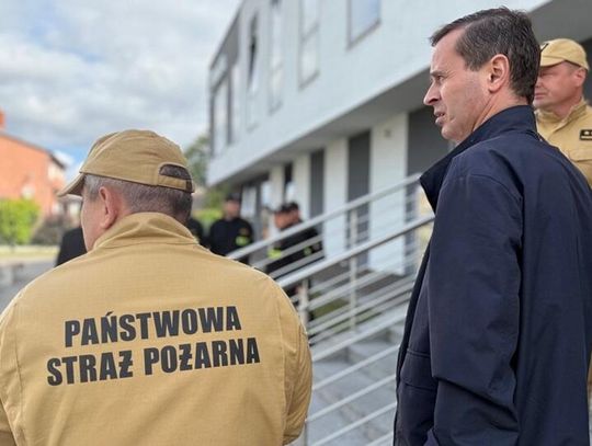 Ćwiczenia przeciwpożarowe w sławieńskiej komendzie