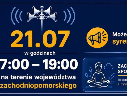 Ćwiczenie z użyciem syren alarmowych na terenie całego województwa zachodniego