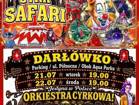 Cyrk Safari w Darłówku: międzynarodowe widowisko 2026