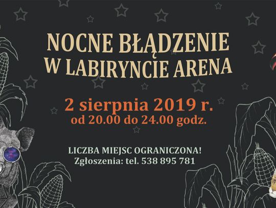 Darłowo: Nocne błądzenie w labiryncie Arena