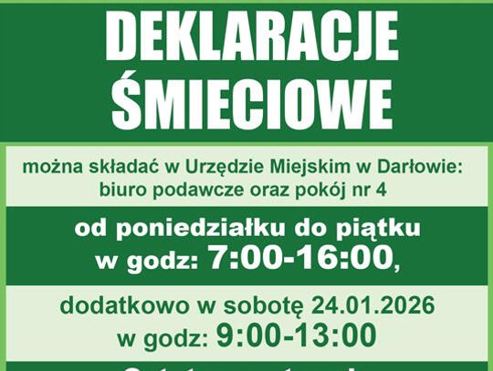 Darłowo: Złóż deklarację śmieciową!