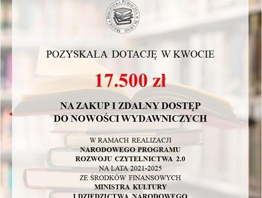 Dofinansowanie dla sławieńskiej biblioteki