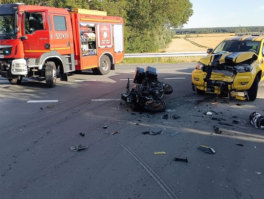 Drozdowo: Motocyklista zderzył się z samochodem
