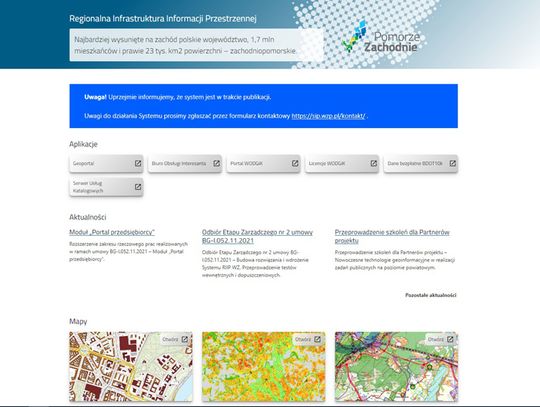 Geoportal Pomorza Zachodniego właśnie wystartował