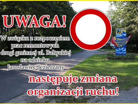 Jarosławiec: Remont na odcinku od poligonu do Łąkowej - droga zamknięta