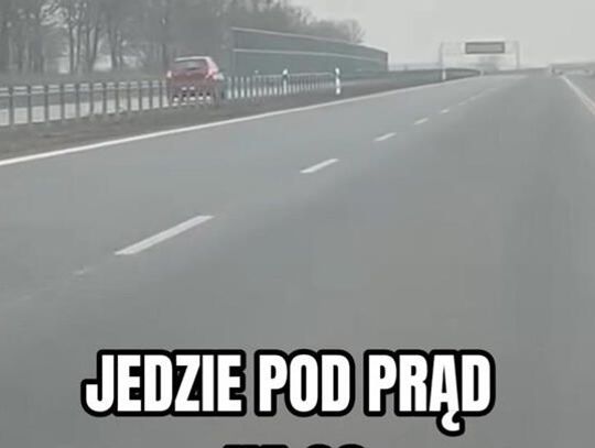 Jechała pod prąd na S6