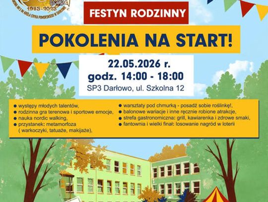 Już dziś rodzinny festyn „Pokolenia na start!” w Darłowie.