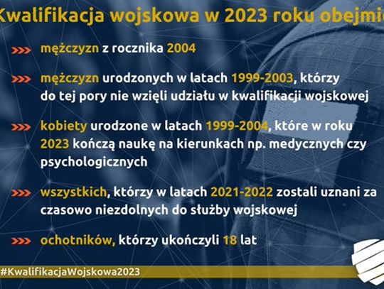 Kwalifikacja wojskowa w 2023