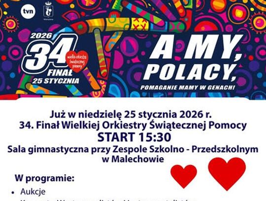 Malechowo: 34. Finał WOŚP - koncerty, stoiska, strefa zabaw i Światełko do nieba
