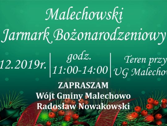 Malechowo: Jarmark Bożonarodzeniowy? Zgłoś swoje stoisko!