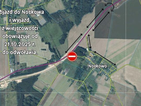 Noskowo: utrudnienia w ruchu