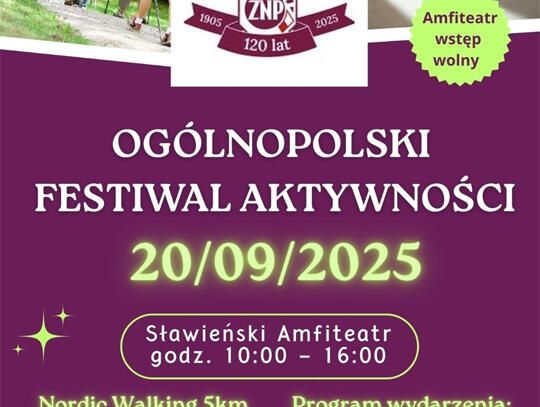 Oddział ZNP w Sławnie zaprasza mieszkańców i gości do udziału w Ogólnopolskim Festiwalu Aktywności
