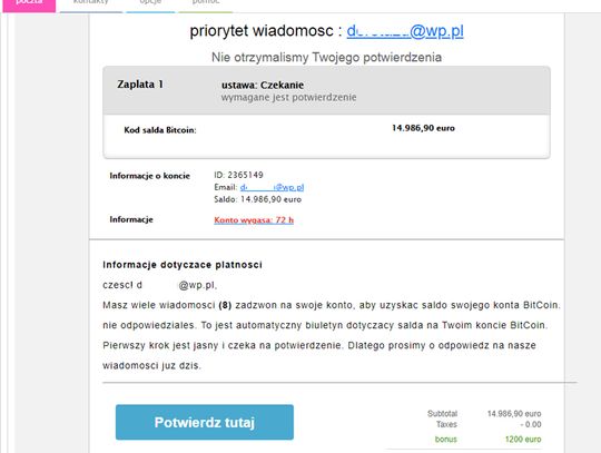 Otrzymałeś nową płatność! 16 186,90 euro