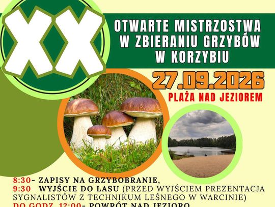Otwarte Mistrzostwa w Zbieraniu Grzybów w Korzybiu