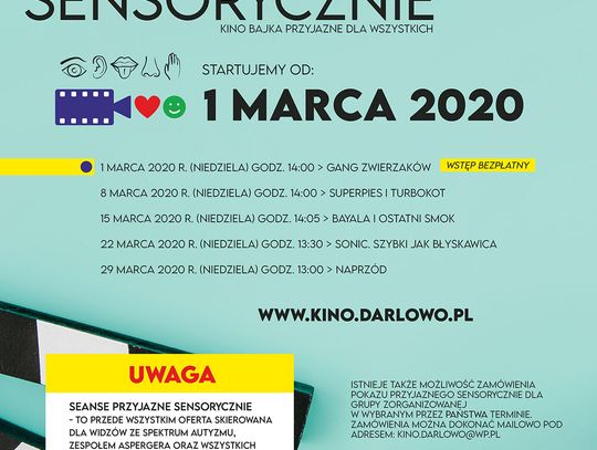 Pilotażowy projekt kina Bajka w Darłowie > Kino Bajka przyjazne dla Wszystkich