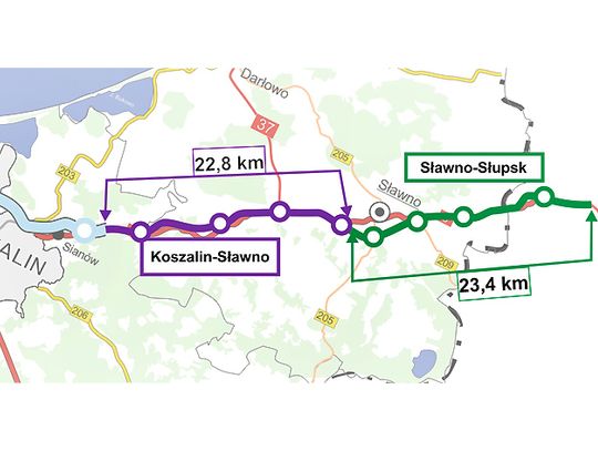 Powiat sławieński: są umowy na projekt S-6 Koszalin-Słupsk. Obejrzyj wizualizacje węzłow drogowych w Kawnie, Karwicach, Bobrowicach oraz w Sławnie (ul. Polanowska). 