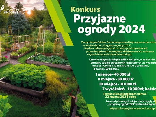 „Przyjazne ogrody 2024" Rusza kolejna edycja konkursu