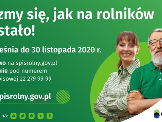 Rolniku! Trwa Powszechny Spis Rolny 2020. Spisz się - to Twój obowiązek!