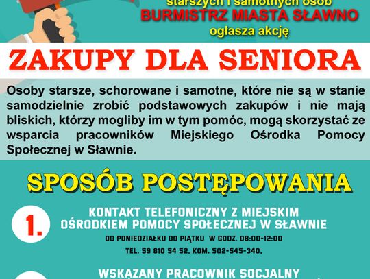 Sławno: Akcja "Zakupy dla Seniora" - Uwaga na oszustów!