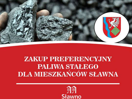 Sławno: Burmistrz Miasta organizuje sprzedaż węgla dla mieszkańców Sławna po preferencyjnych cenach.