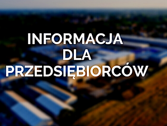 Sławno: Informacja dla przedsiębiorców