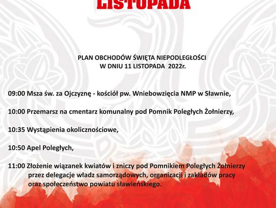 Sławno: Narodowe Święto Niepodległości - program