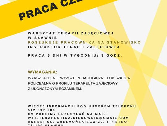 Sławno: Praca czeka!