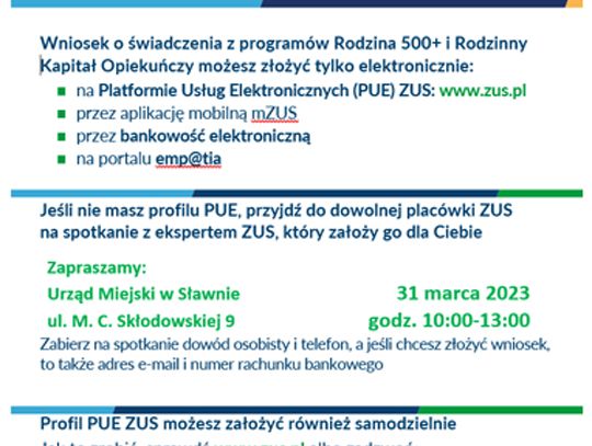 Sławno: Profil PUE ZUS - ekspert Ci go założy