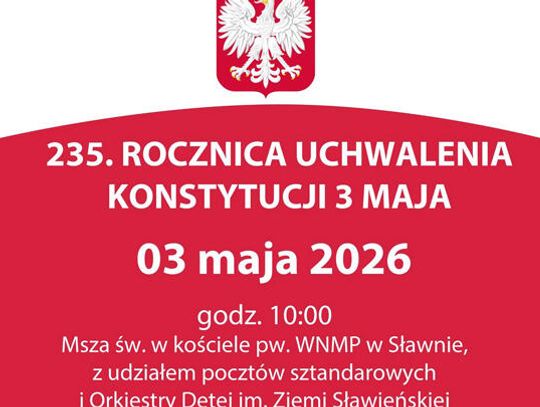 Sławno uczci 235. rocznicę Konstytucji 3 maja. Msza, uroczystości i złożenie kwiatów na Cmentarzu Komunalnym