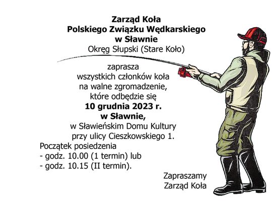 Sławno. Wędkarze zapraszają na Walne Zgromadzenie