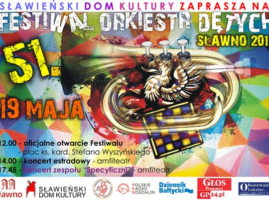 Sławno: Zapraszamy na 51. Festiwal Orkiestr Dętych