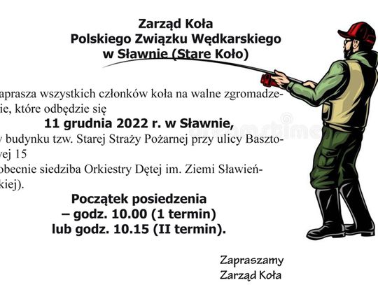 Sławno: zapraszamy na Walne Zgromadzenie Koła PZW