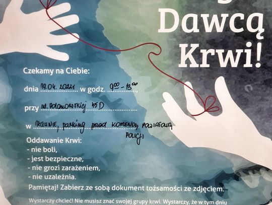 Sławno: Zaproszenie do uczestnictwa w akcji „Honorowego Oddawania Krwi”