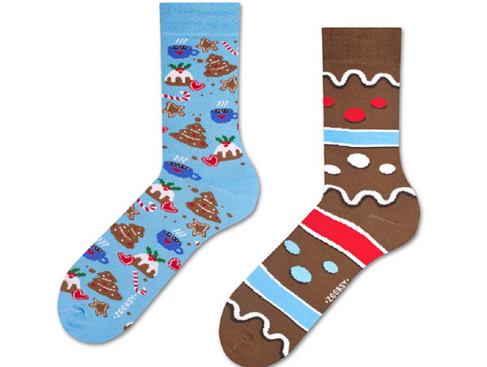 Śmieszne kolorowe skarpetki na prezent świąteczny Śmieszne kolorowe skarpetki na prezent świąteczny