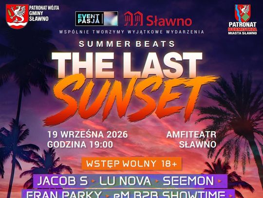 SUMMER BEATS – THE LAST SUNSET w Sławnie. Ostatni letni zachód słońca z muzyką 18+ już dziś w amfiteatrze