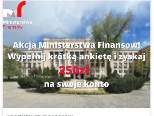 Uwaga na fałszywe reklamy z wizerunkiem Ministerstwa Finansów